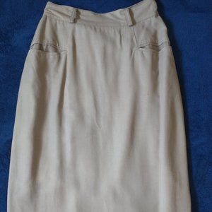 Vintage 80's Classic Collection belted grey pencil skirt with front pockets EU36